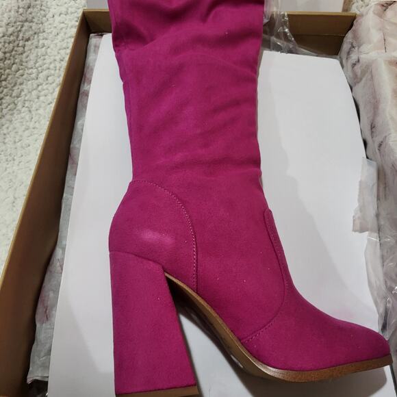 Jessica Simpson Women's Brixten Over The Knee Boot, Berry Blast size 5.5 - Picture 2 of 5